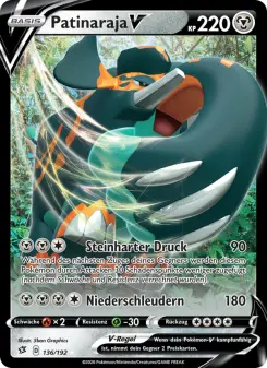 Pokémon-Karte Patinaraja V 136/192