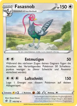 Pokémon-Karte Fasasnob 145/192