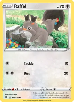 Pokémon-Karte Raffel 151/192