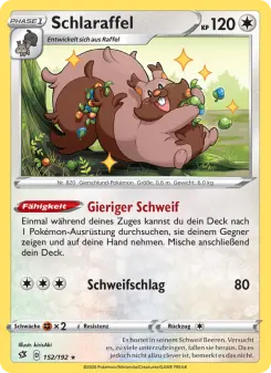 Pokémon-Karte Schlaraffel 152/192