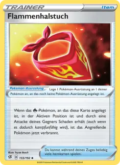 Pokémon-Karte Flammenhalstuch 155/192