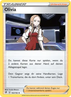Pokémon-Karte Olivia 163/192