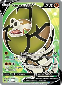Pokémon-Karte Sanaconda V 184/192