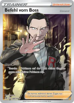 Pokémon-Karte Befehl vom Boss 189/192