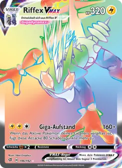 Pokémon-Karte Riffex VMAX 196/192