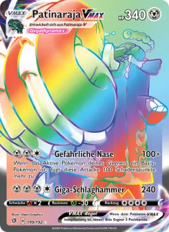 Pokémon-Karte Patinaraja VMAX 199/192