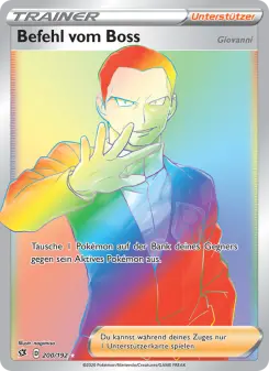 Pokémon-Karte Befehl vom Boss 200/192