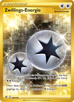 Pokémon-Karte Zwillings-Energie 209/192