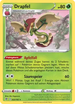 Pokémon-Karte Drapfel 022/192