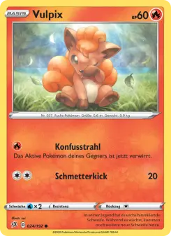 Pokémon-Karte Vulpix 024/192