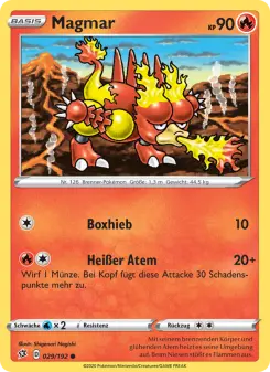 Pokémon-Karte Magmar 029/192