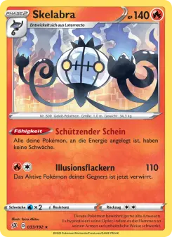Pokémon-Karte Skelabra 033/192