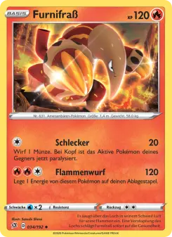 Pokémon-Karte Furnifraß 034/192