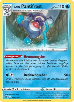 Pokémon-Karte Galar-Pantifrost 038/192