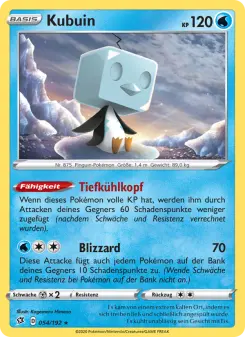 Pokémon-Karte Kubuin 054/192