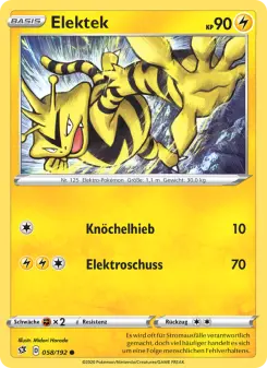 Pokémon-Karte Elektek 058/192