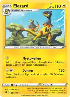 Pokémon-Karte Elezard 064/192