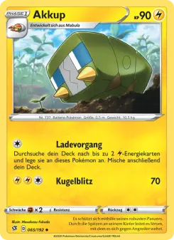 Pokémon-Karte Akkup 065/192