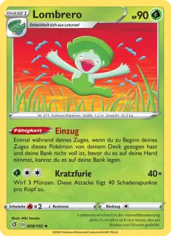 Pokémon-Karte Lombrero 008/192