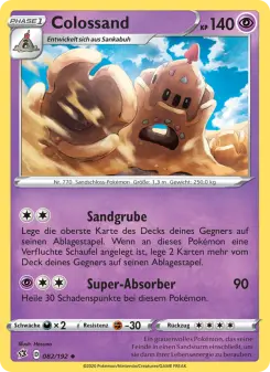 Pokémon-Karte Colossand 082/192