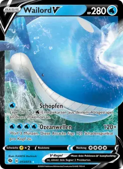 Pokémon-Karte Wailord V 013/073