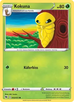 Pokémon-Karte Kokuna 003/073