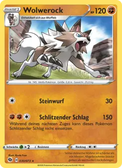 Pokémon-Karte Wolwerock 030/073