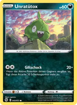 Pokémon-Karte Unratütox 043/073