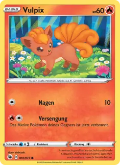 Pokémon-Karte Vulpix 006/073