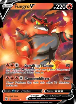 Pokémon-Karte Fuegro V 008/073