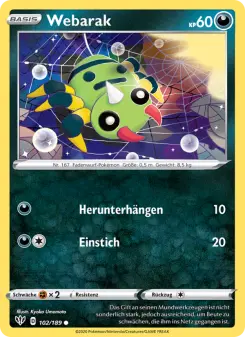 Pokémon-Karte Webarak 102/189