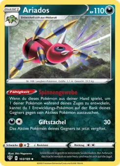 Pokémon-Karte Ariados 103/189