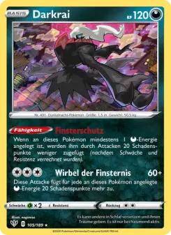 Pokémon-Karte Darkrai 105/189