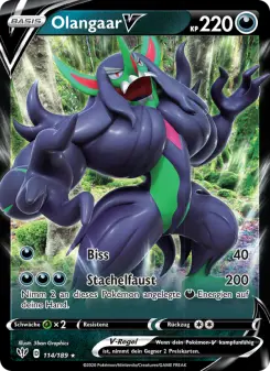 Pokémon-Karte Olangaar V 114/189