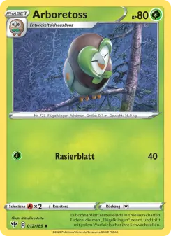 Pokémon-Karte Arboretoss 012/189