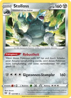 Pokémon-Karte Stolloss 123/189