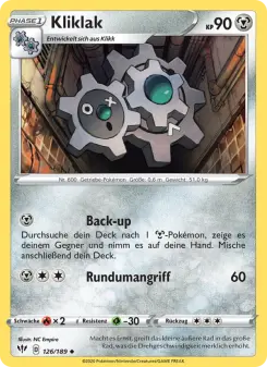 Pokémon-Karte Kliklak 126/189