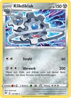 Pokémon-Karte Klikdiklak 127/189