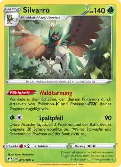 Pokémon-Karte Silvarro 013/189