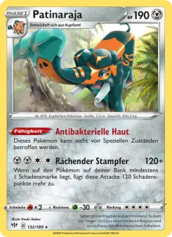 Pokémon-Karte Patinaraja 132/189