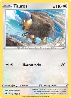 Pokémon-Karte Tauros 134/189