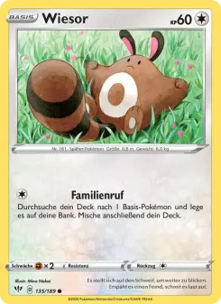 Pokémon-Karte Wiesor 135/189
