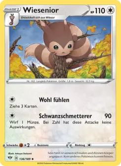 Pokémon-Karte Wiesenior 136/189