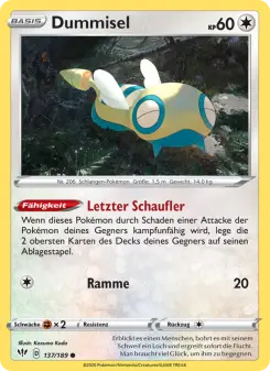 Pokémon-Karte Dummisel 137/189