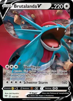 Pokémon-Karte Brutalanda V 143/189