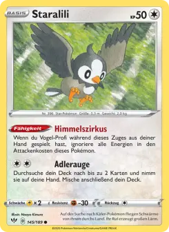 Pokémon-Karte Staralili 145/189