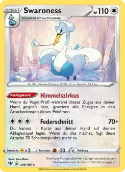 Pokémon-Karte Swaroness 149/189