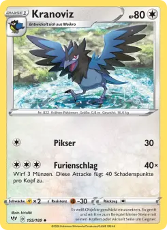 Pokémon-Karte Kranoviz 155/189