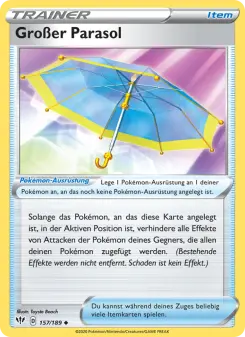 Pokémon-Karte Großer Parasol 157/189