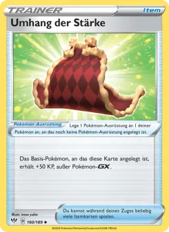 Pokémon-Karte Umhang der Stärke 160/189